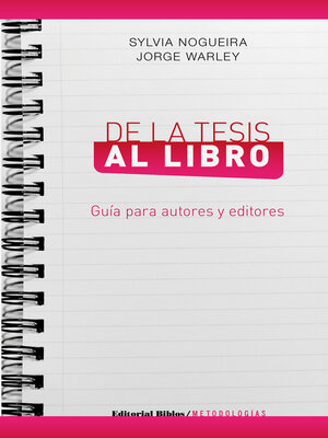 cover image of De la tesis al libro